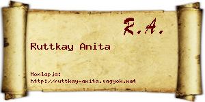 Ruttkay Anita névjegykártya